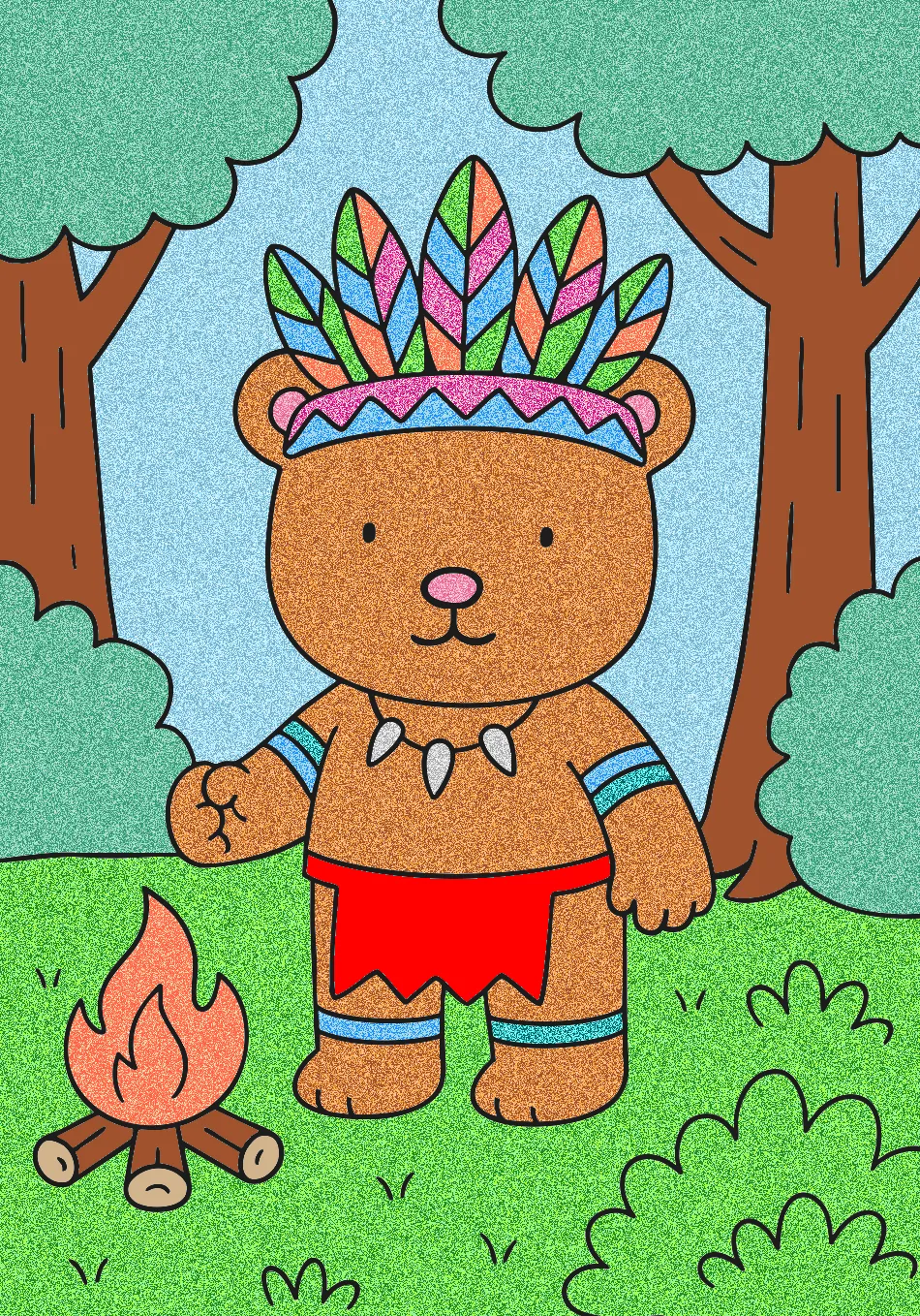 fogueira – Desenho Colorido Online - Imagem Destacada