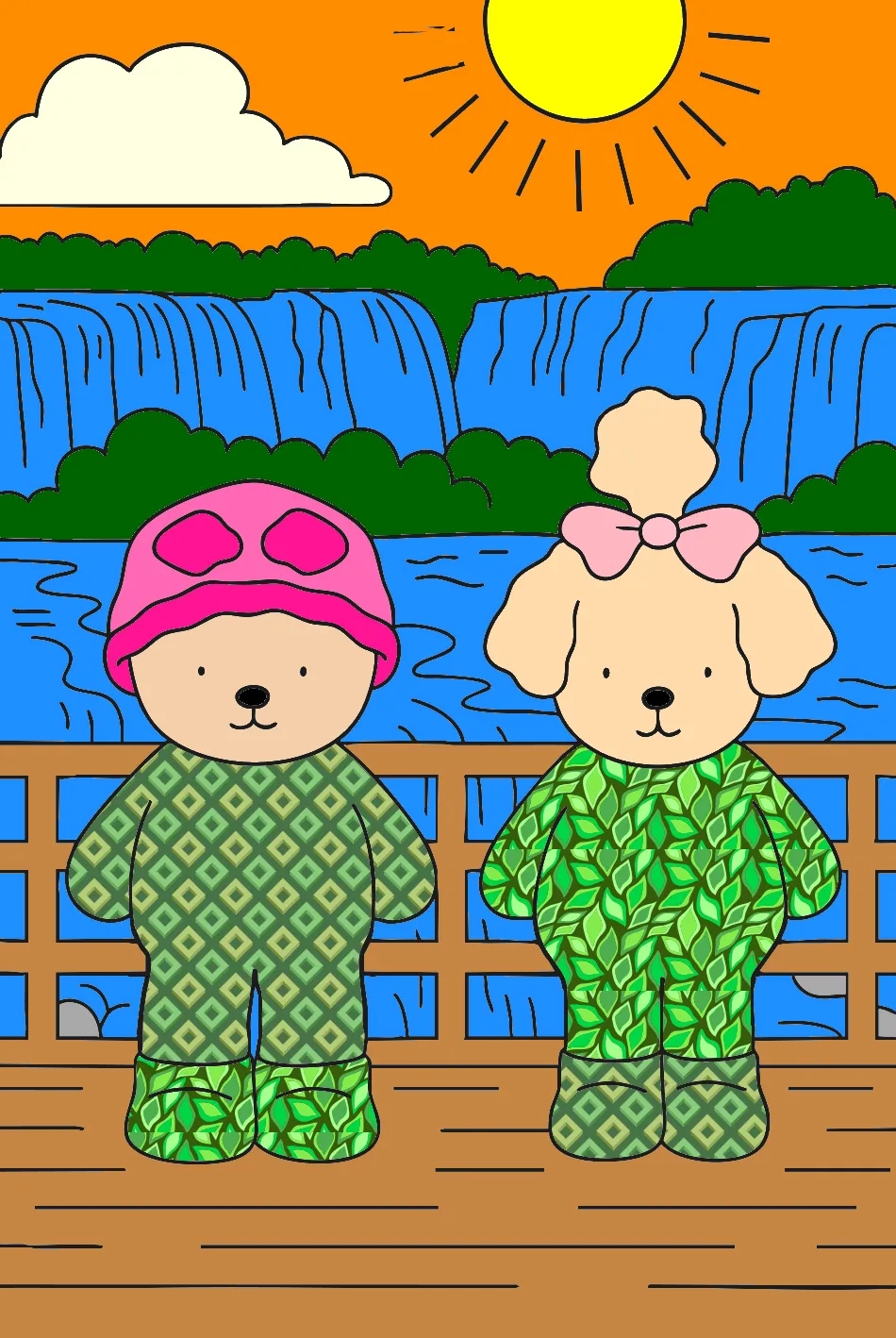 foz do Iguaçu – Desenho Colorido Online - Imagem Destacada