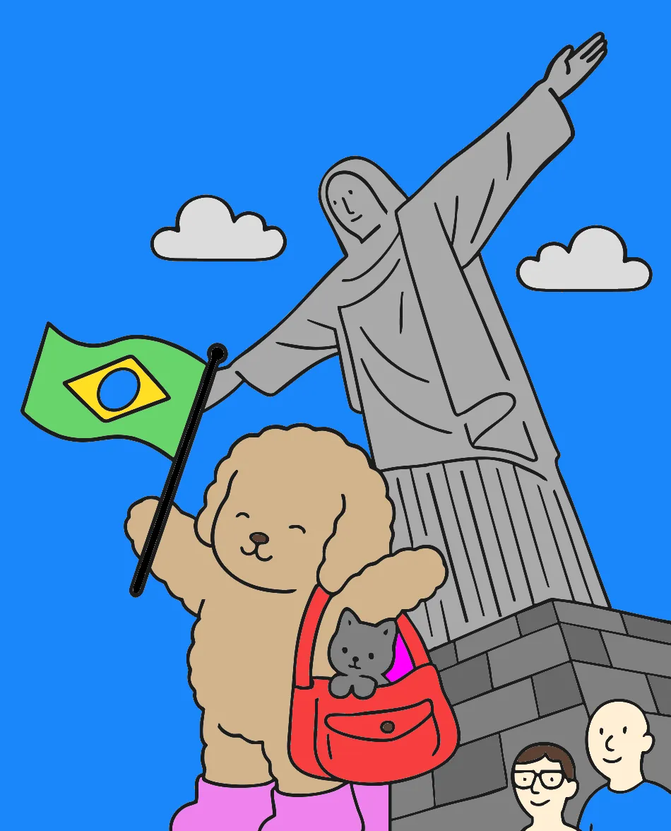 Fui para o brasil – Desenho Colorido Online - Imagem Destacada
