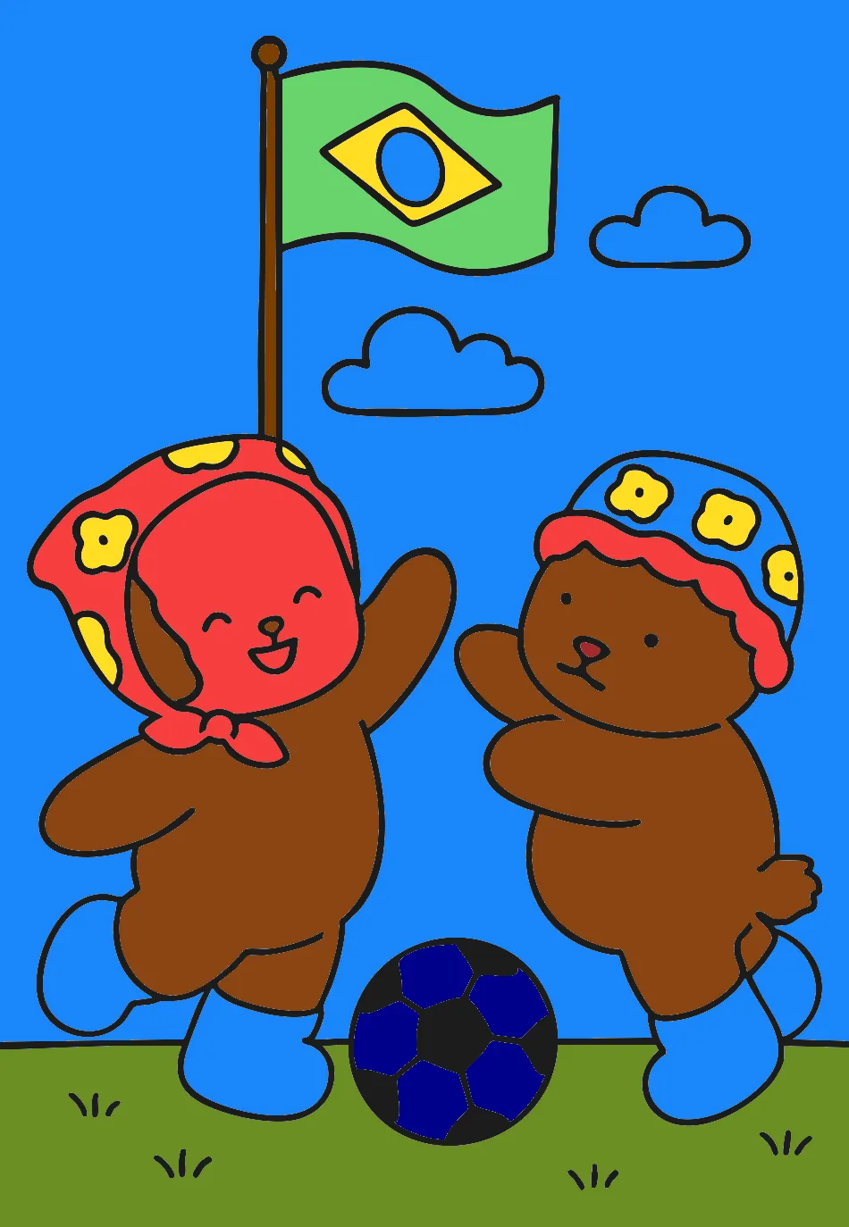 futbol e arte – Desenho Colorido Online - Imagem Destacada