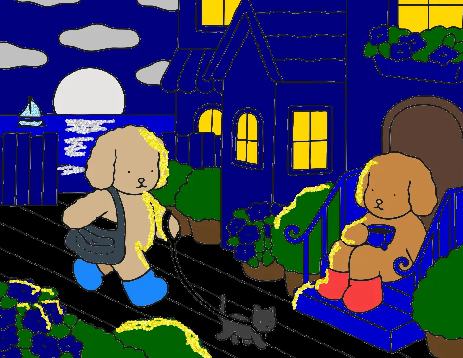 Golden da noite – Desenho Colorido Online - Imagem Destacada