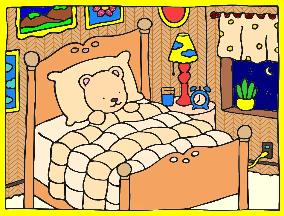HORA DE DORMI !! – Desenho Colorido Online - Imagem Destacada
