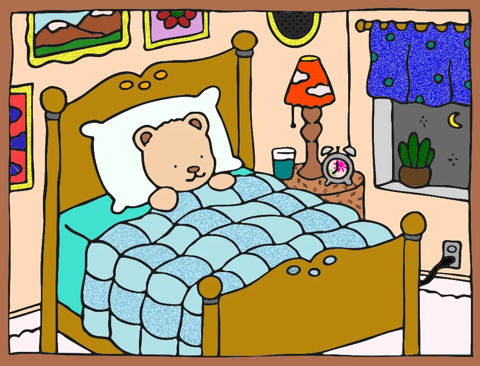 HORA DE DORMIR – Desenho Colorido Online - Imagem Destacada