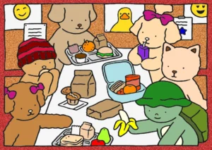 Hora do lanche – Desenho Colorido Online