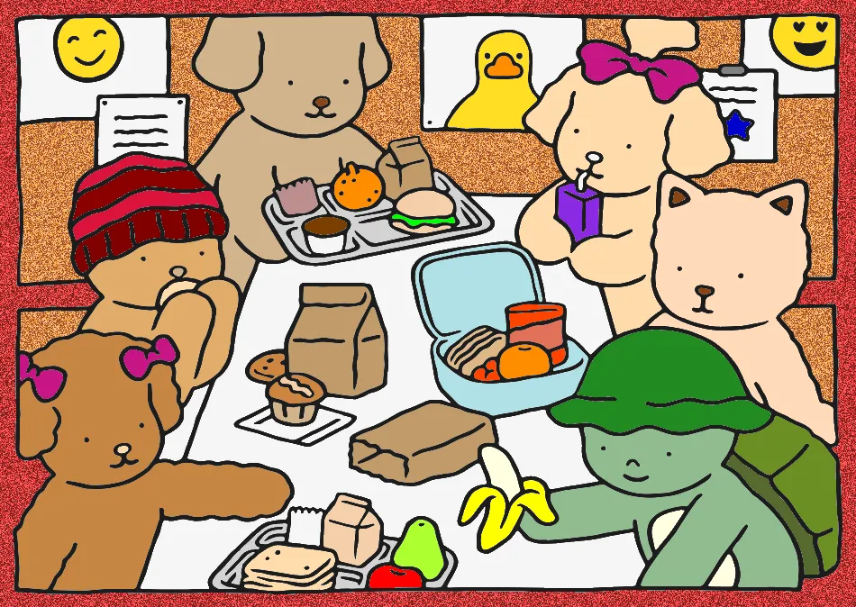 Hora do lanche – Desenho Colorido Online - Imagem Destacada
