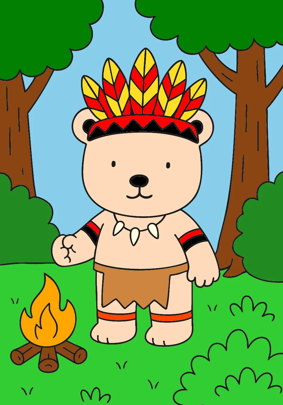 indio – Desenho Colorido Online - Imagem Destacada