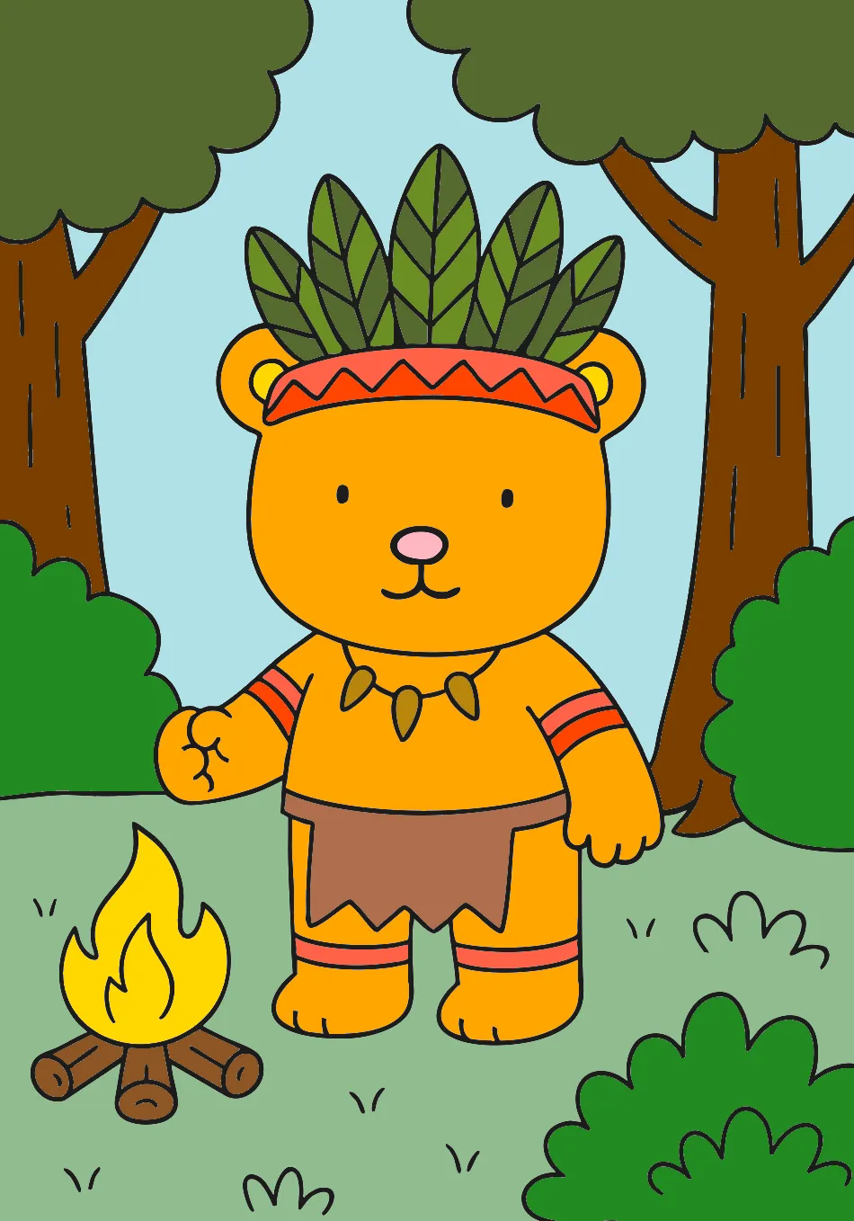 indio – Desenho Colorido Online - Imagem Destacada
