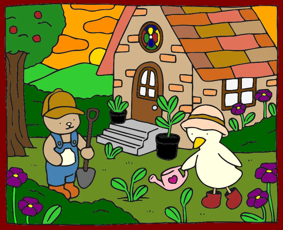 Jardim do Bobbie – Desenho Colorido Online - Imagem Destacada