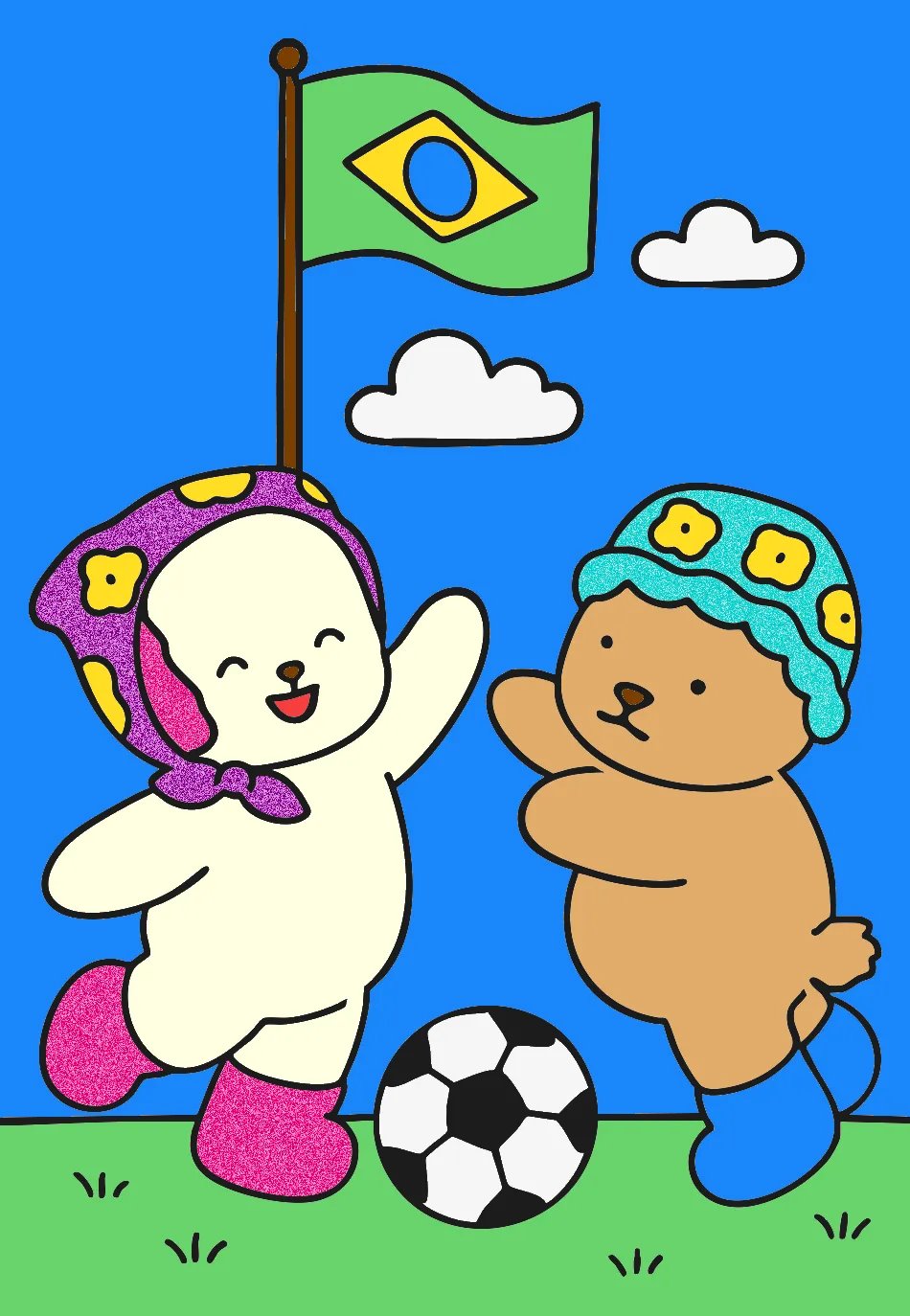 jogaqndo fute – Desenho Colorido Online - Imagem Destacada
