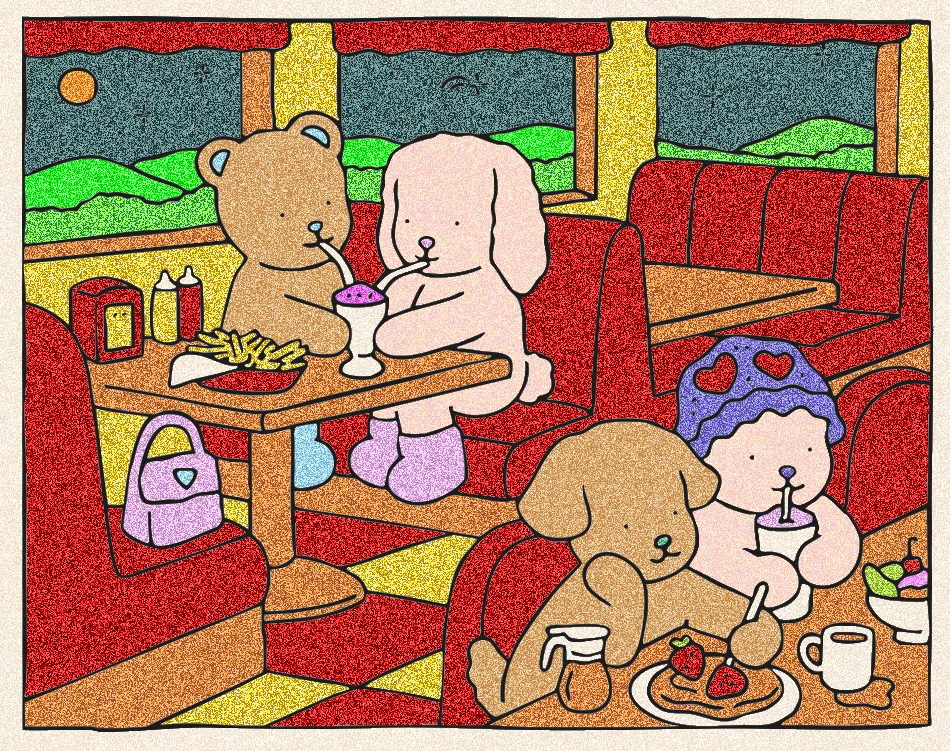 lanchonete, – Desenho Colorido Online - Imagem Destacada