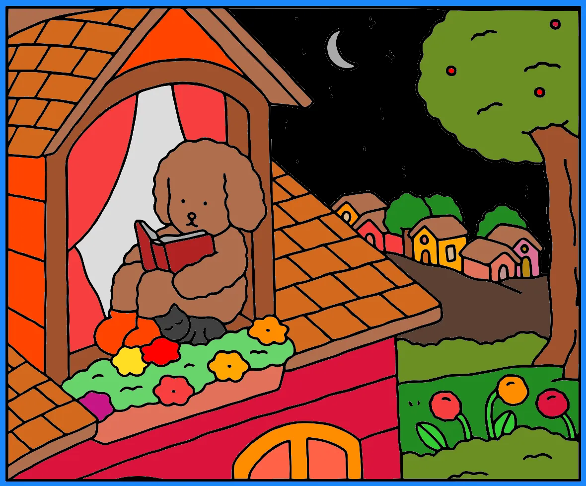 linda noite – Desenho Colorido Online - Imagem Destacada