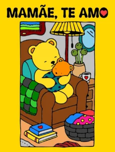 mamae te amo muito – Desenho Colorido Online