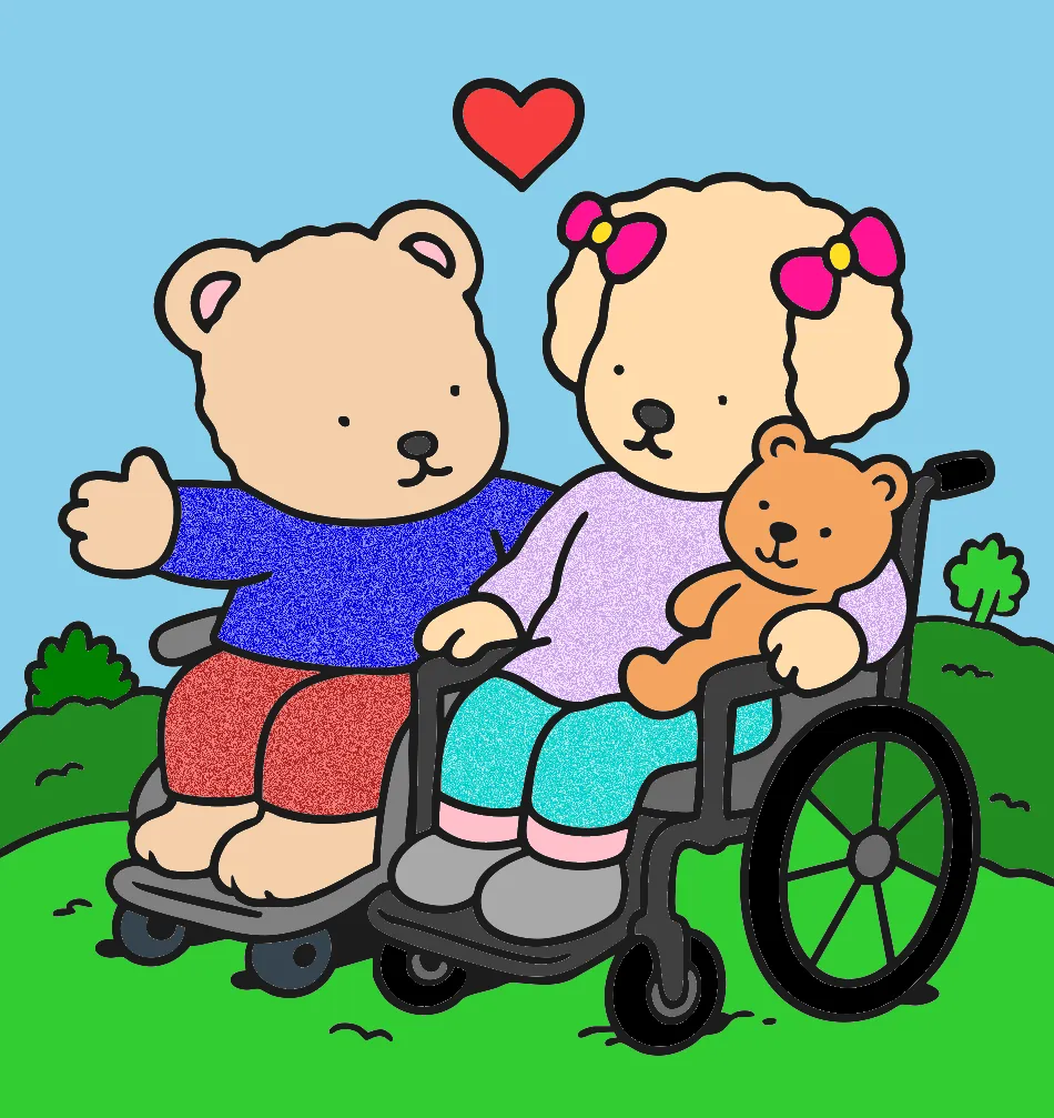 Melhores Amigos! – Desenho Colorido Online - Imagem Destacada
