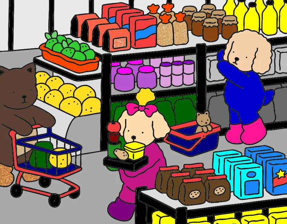 meu mercado colorido – Desenho Colorido Online - Imagem Destacada