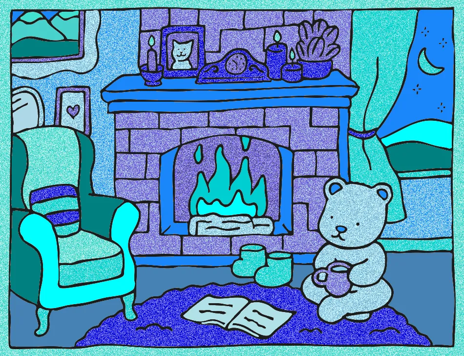 MEU MUNDO AZUL – Desenho Colorido Online - Imagem Destacada