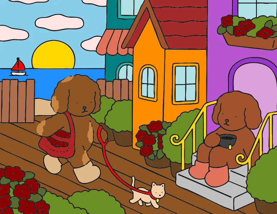 Meu por do sol – Desenho Colorido Online - Imagem Destacada