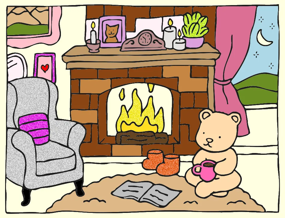 meu urso azul – Desenho Colorido Online - Imagem Destacada