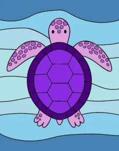 Minha tartaruga roxa – Desenho Colorido Online