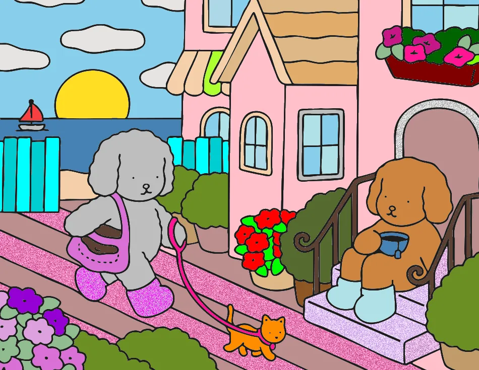 mini artista de bobbie – Desenho Colorido Online - Imagem Destacada