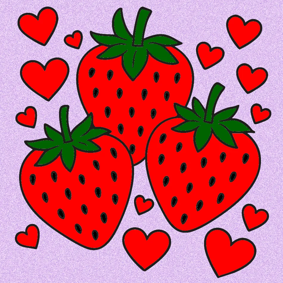 morango do amor – Desenho Colorido Online - Imagem Destacada