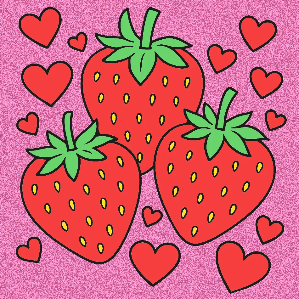 morango do amor – Desenho Colorido Online - Imagem Destacada