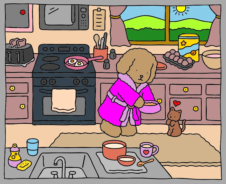 my house – Desenho Colorido Online - Imagem Destacada