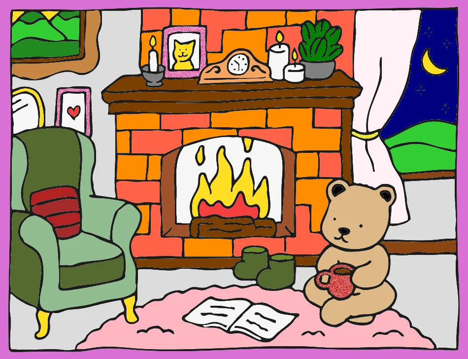 Noite – Desenho Colorido Online - Imagem Destacada