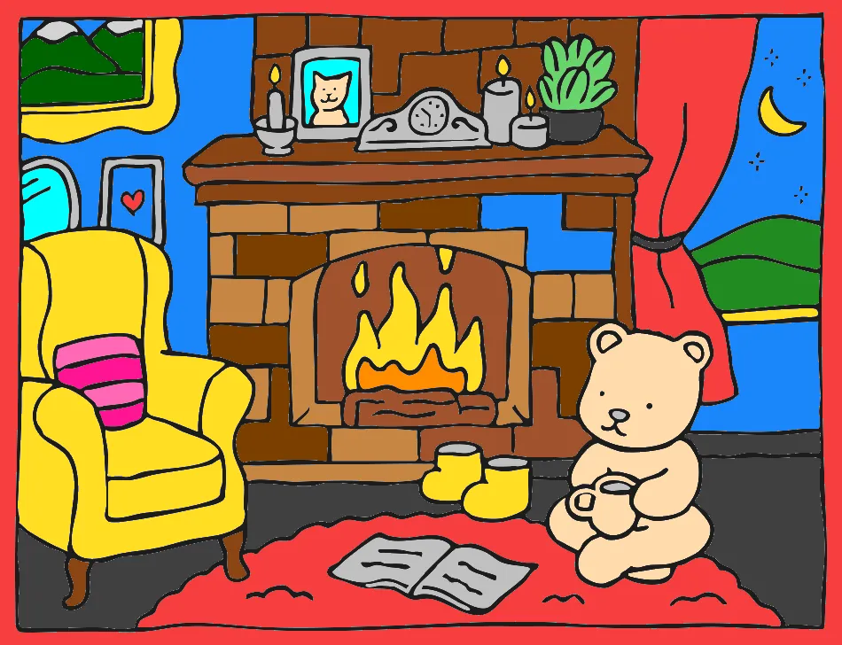 Noite – Desenho Colorido Online - Imagem Destacada