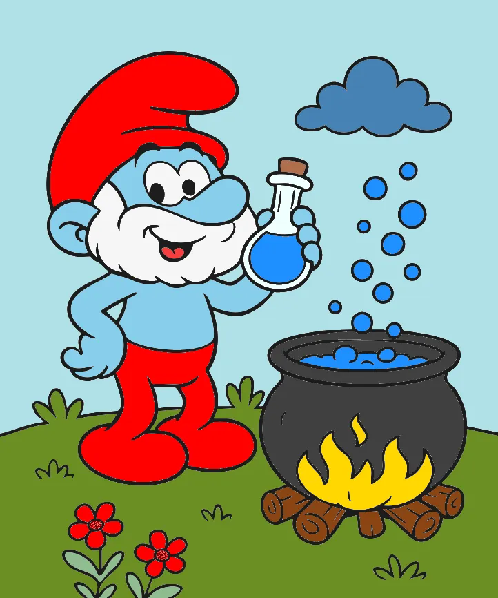 PAPAI SMORF – Desenho Colorido Online - Imagem Destacada