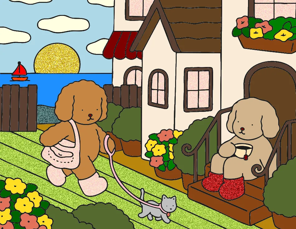 Passeio colorido – Desenho Colorido Online - Imagem Destacada