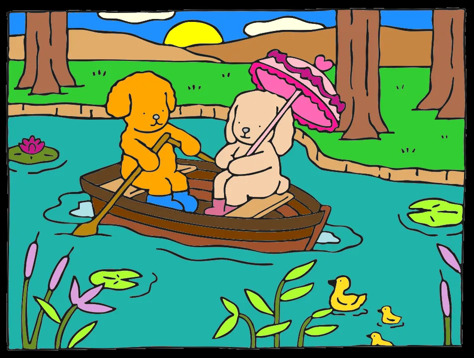 passeio feliz – Desenho Colorido Online - Imagem Destacada