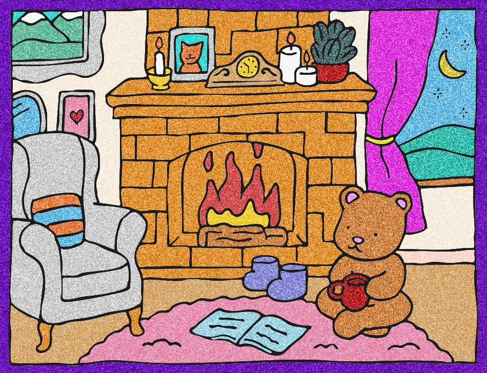 Pintando só com cor brilhante – Desenho Colorido Online - Imagem Destacada