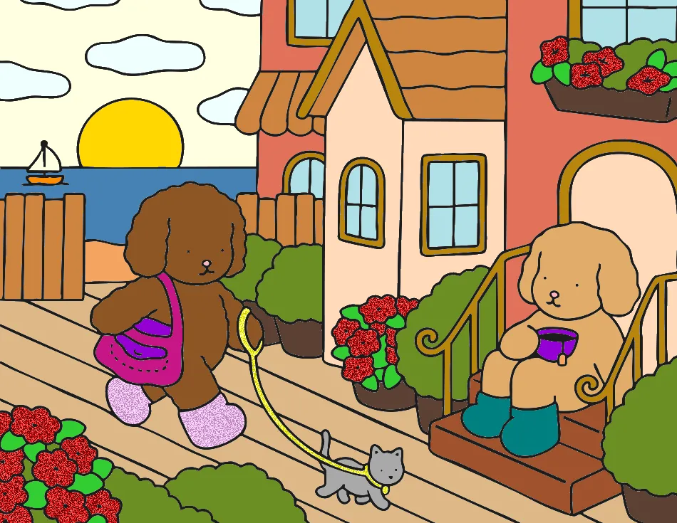 POR DO SOL – Desenho Colorido Online - Imagem Destacada