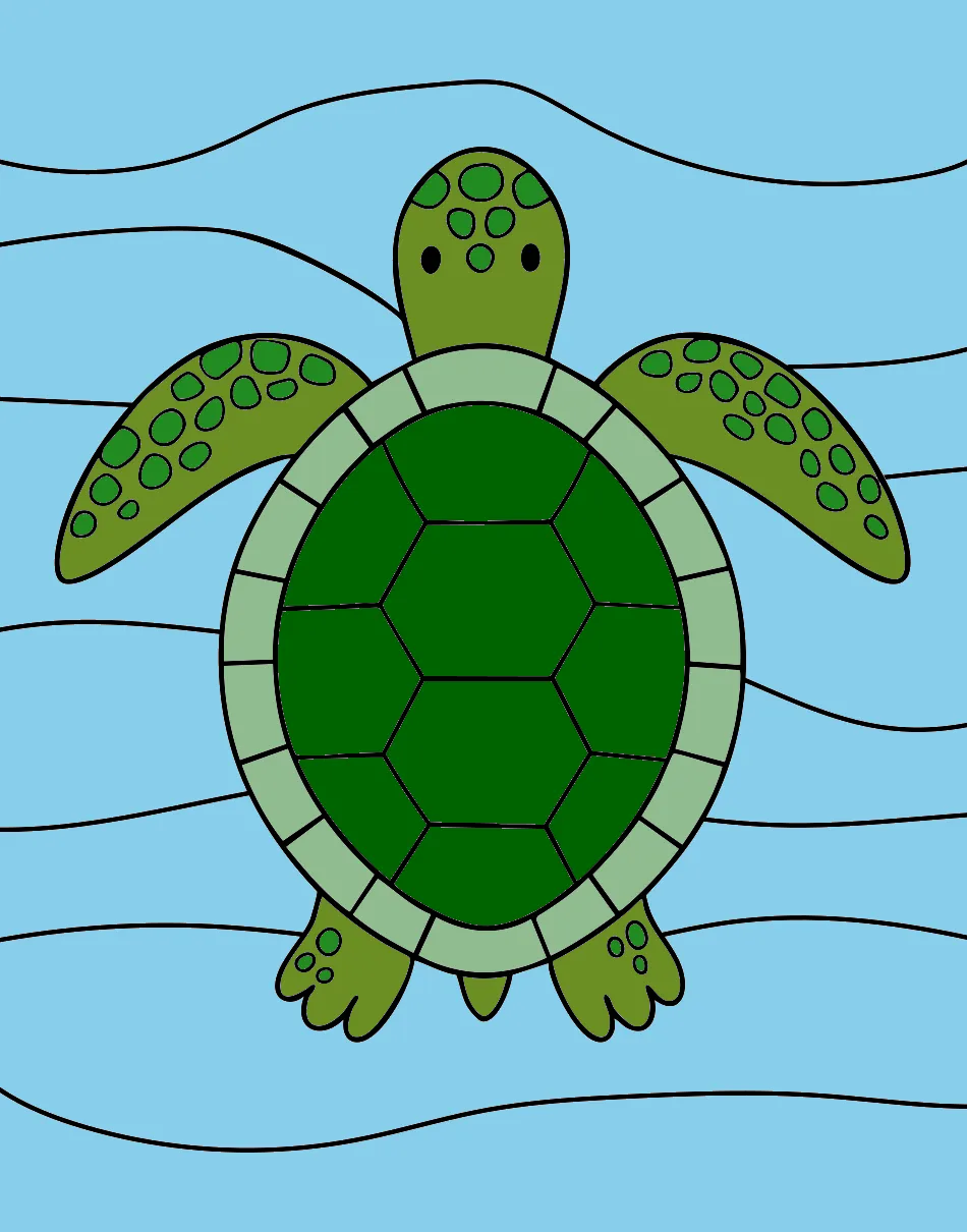 Tartaruga – Desenho Colorido Online - Imagem Destacada