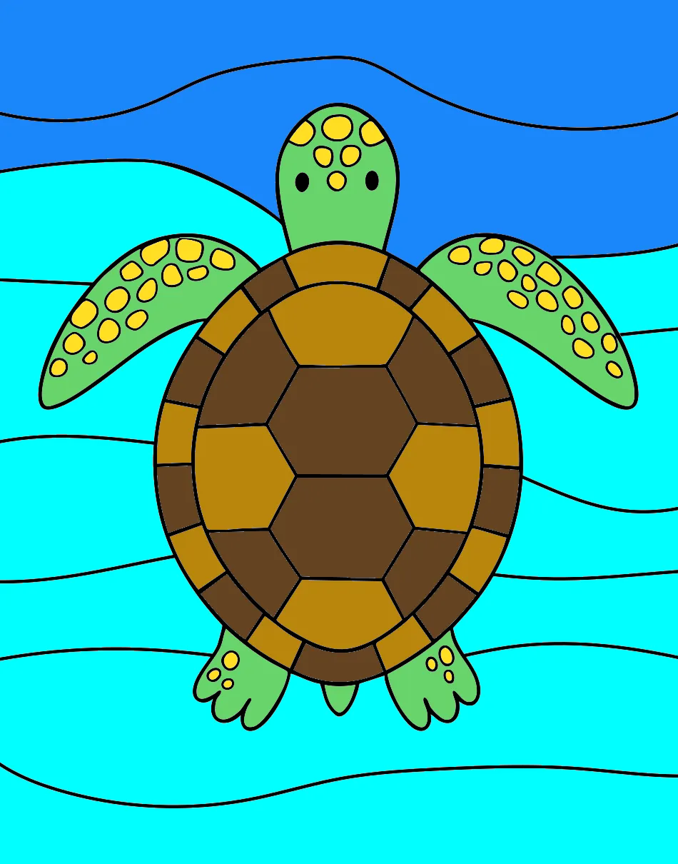 TARTARUGUINHA TARTARUGUINHA – Desenho Colorido Online - Imagem Destacada