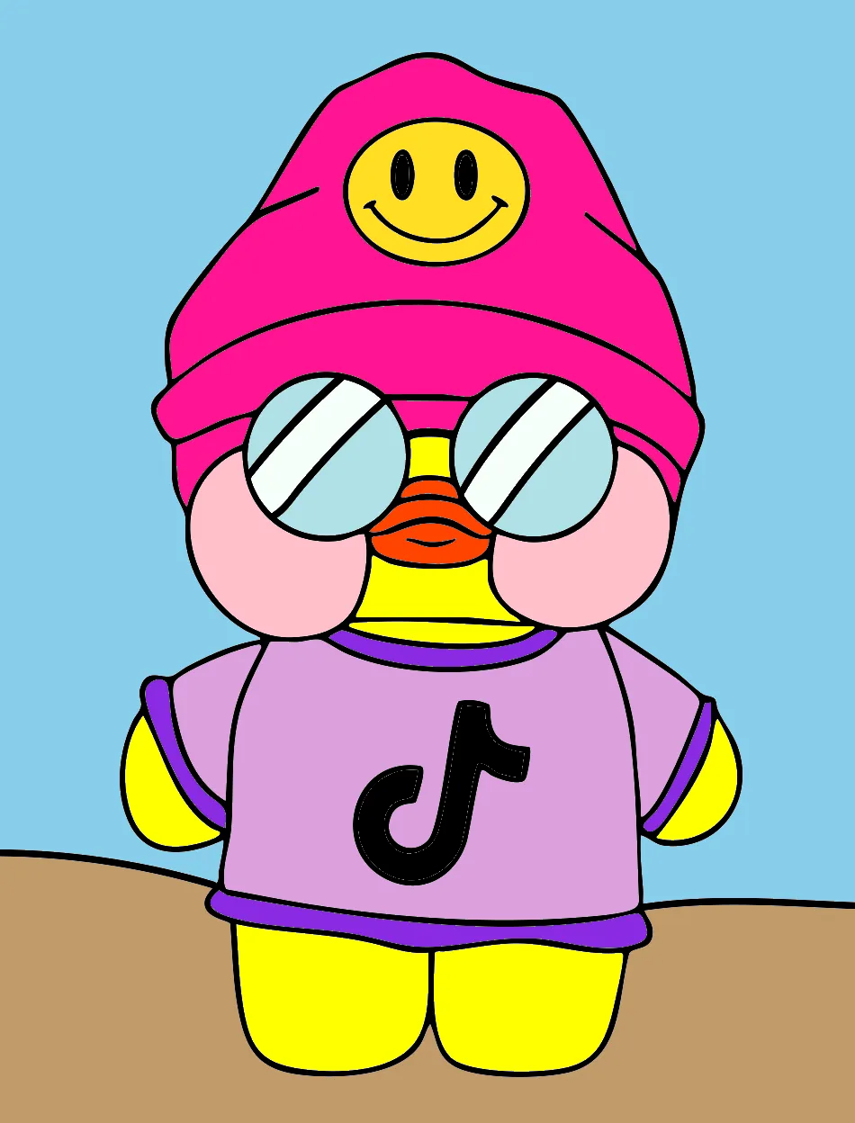 TIKTOK DUCK – Desenho Colorido Online - Imagem Destacada