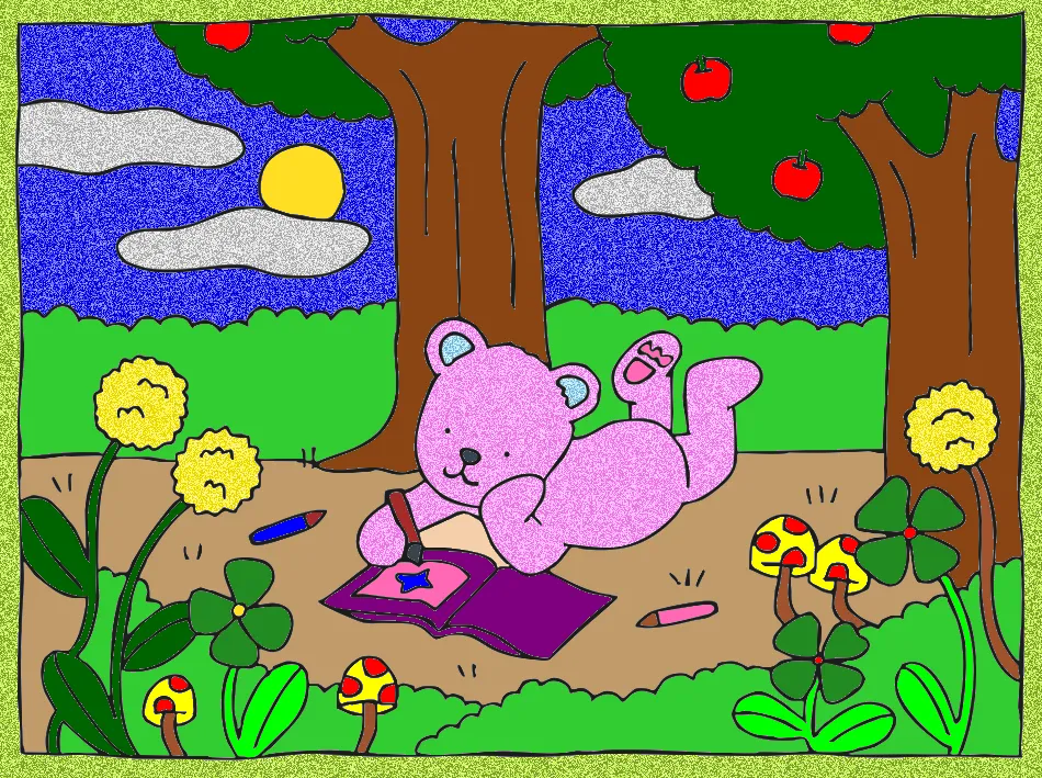 TIRANDO O STRESS – Desenho Colorido Online - Imagem Destacada