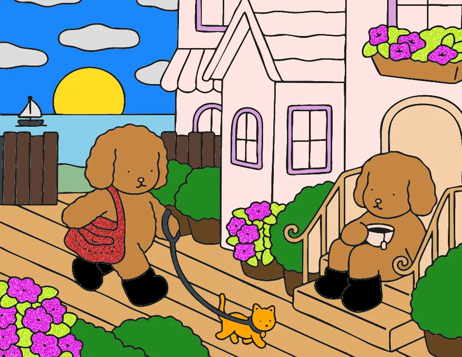 uma oaisagem linda – Desenho Colorido Online - Imagem Destacada