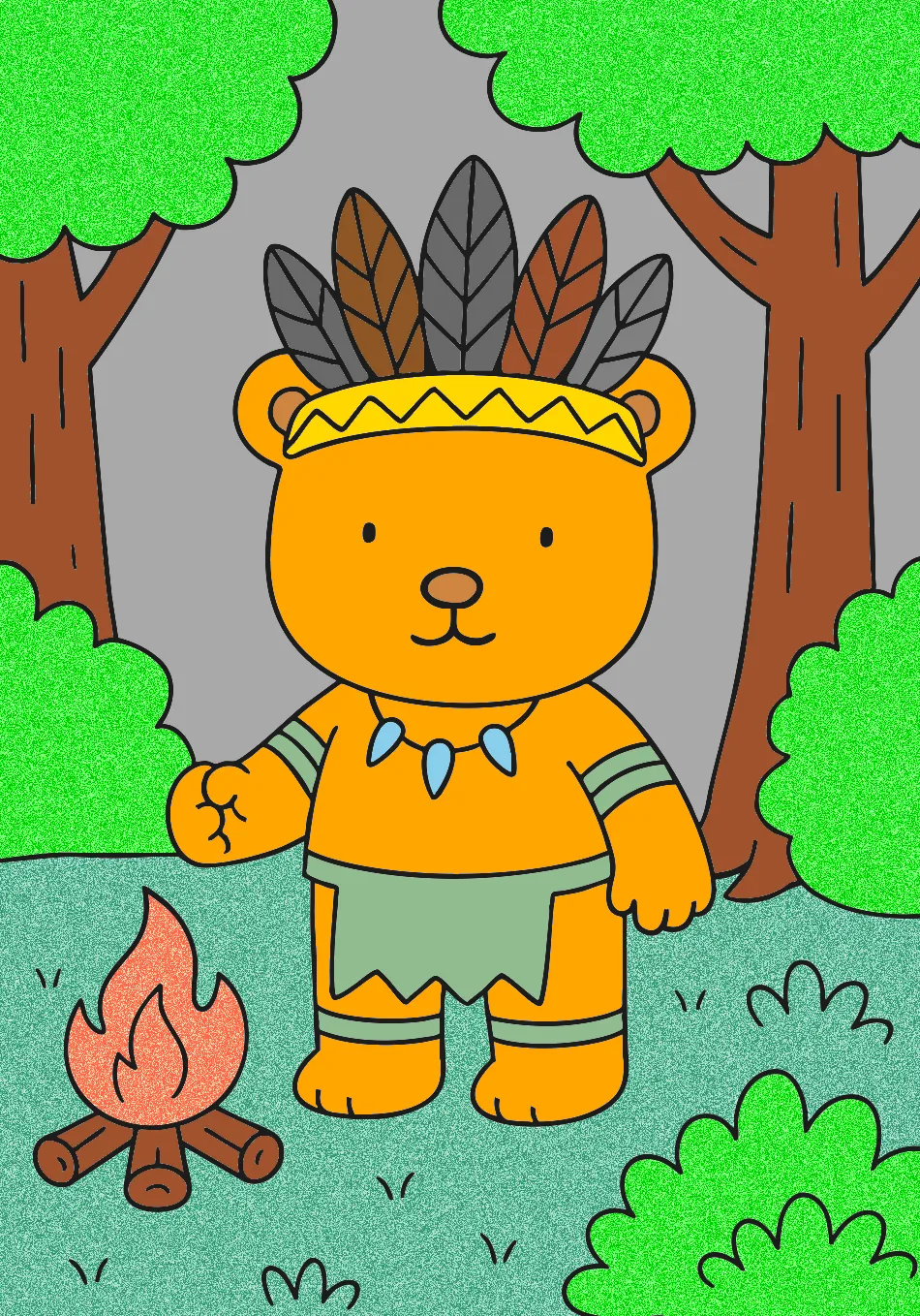 Ursinho – Desenho Colorido Online - Imagem Destacada