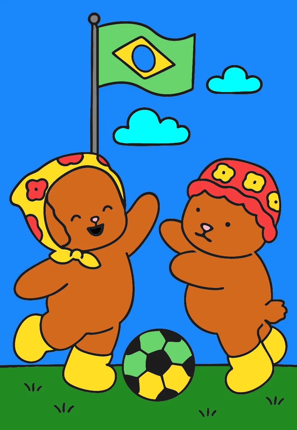 vai brasilllllllllllllllllllll – Desenho Colorido Online - Imagem Destacada