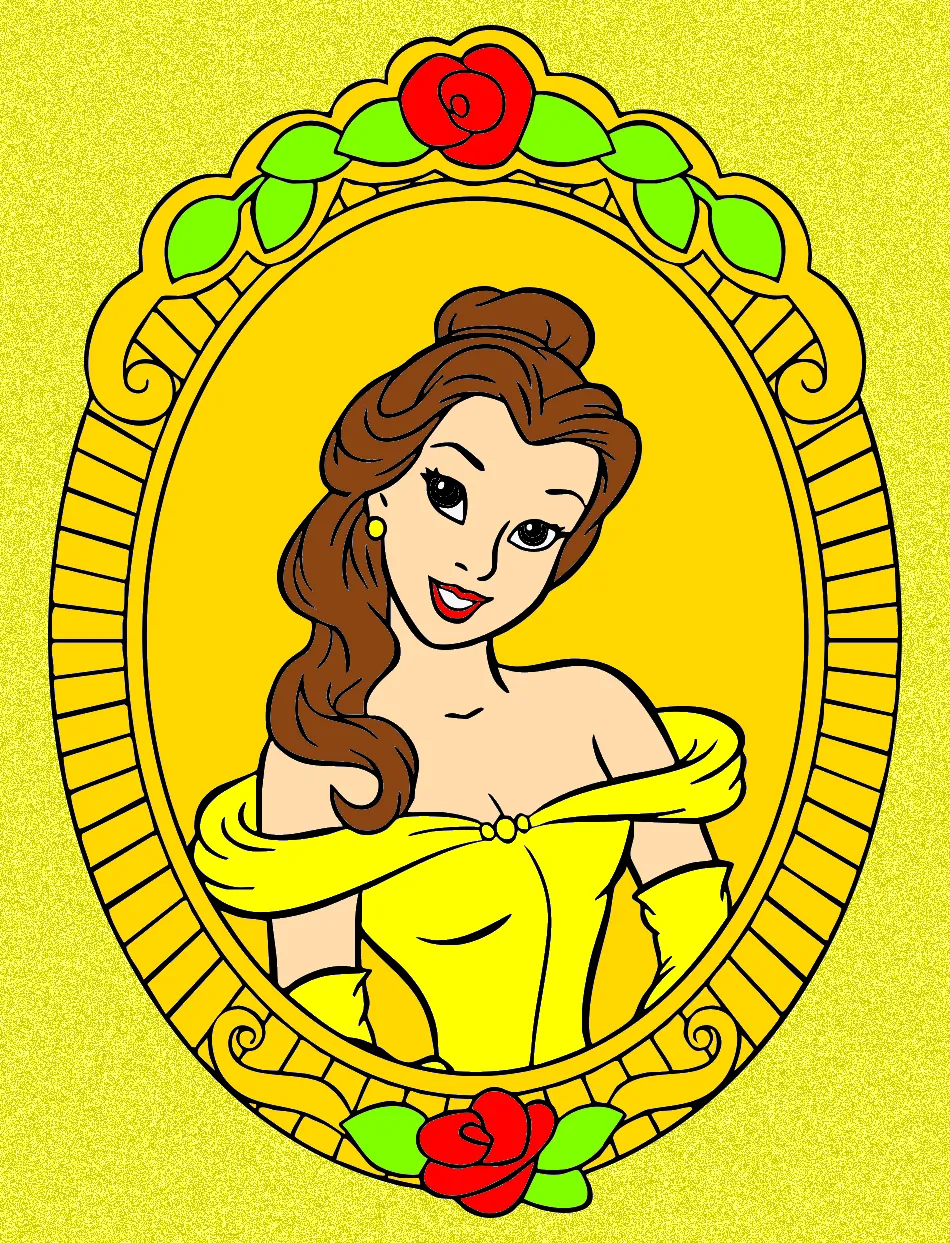a bela minha princesa favorita – Desenho Colorido Online - Imagem Destacada