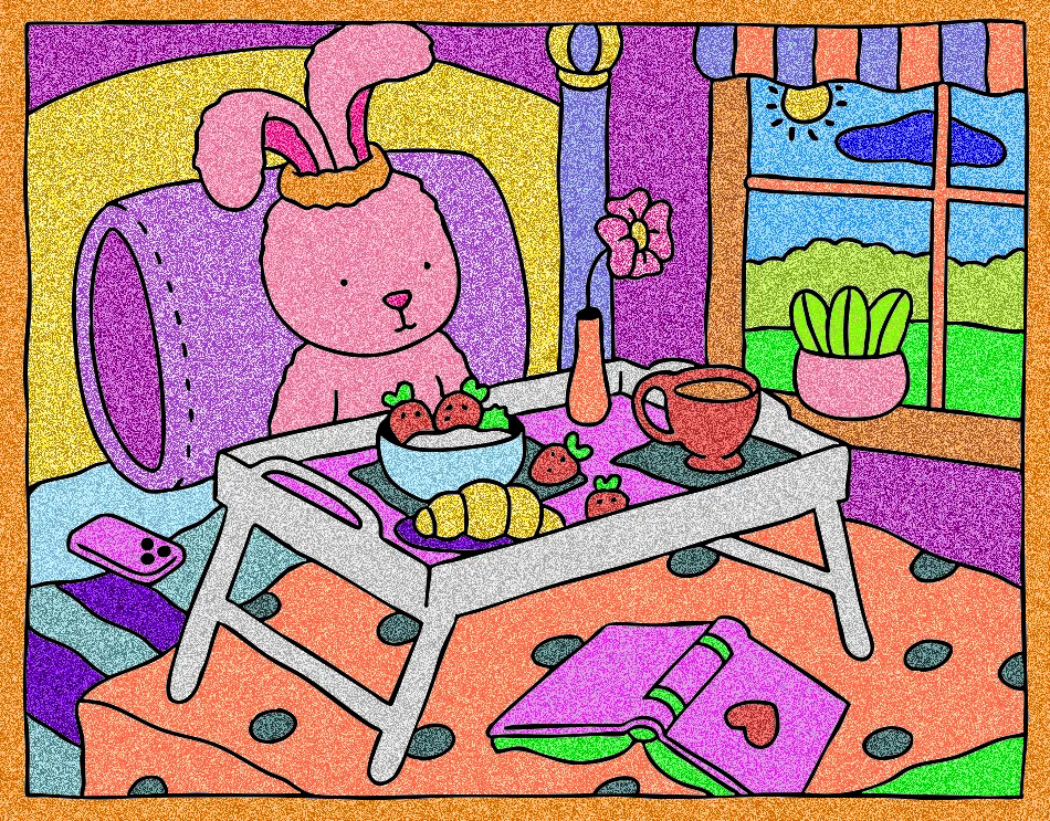 A cama aconchegante – Desenho Colorido Online - Imagem Destacada