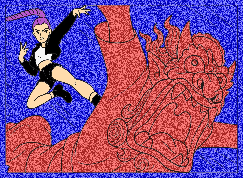 A LUTA ENTRE RUMI E GWA MA – Desenho Colorido Online - Imagem Destacada