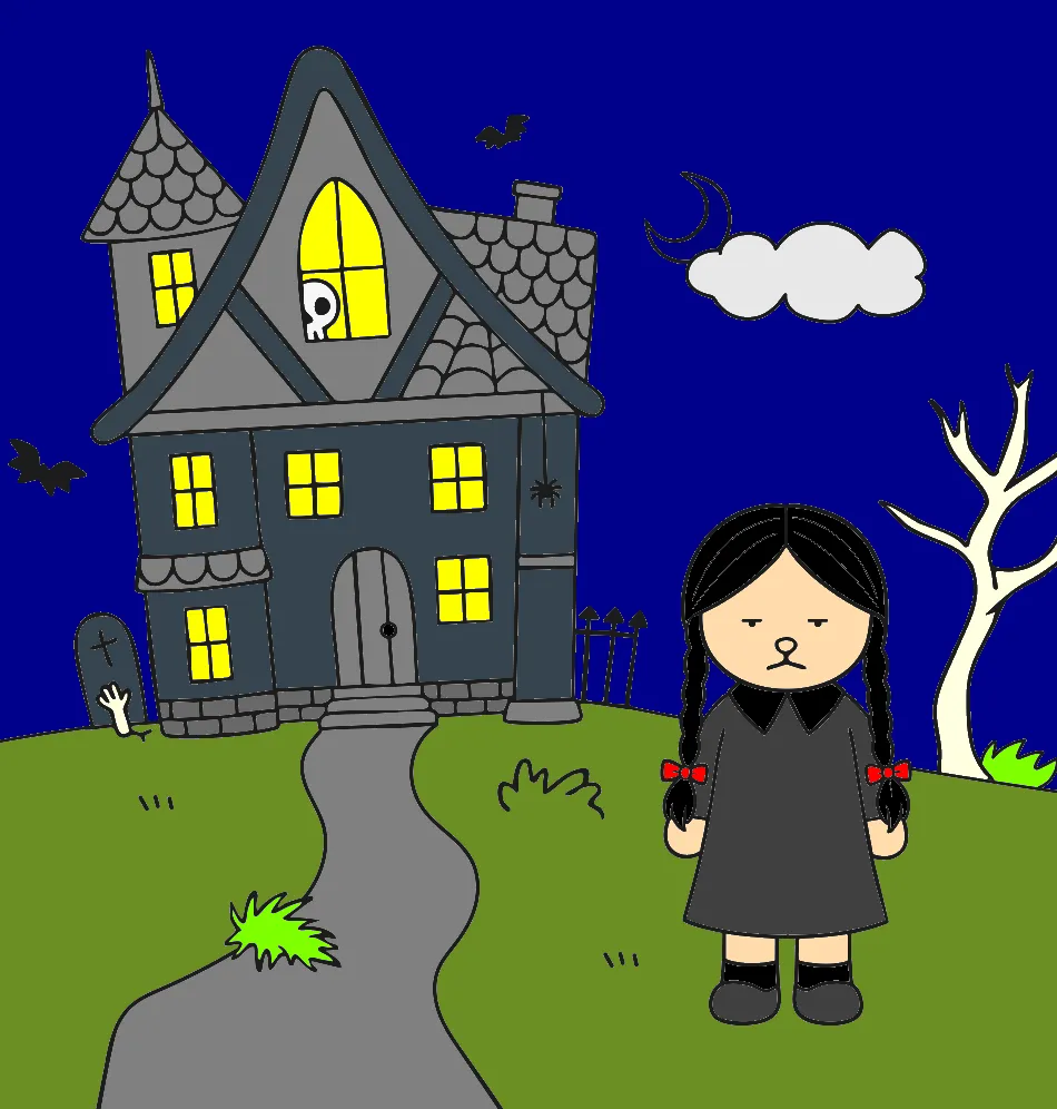 a noite mais assustadora – Desenho Colorido Online - Imagem Destacada