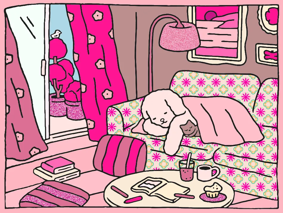 All pink!!! – Desenho Colorido Online - Imagem Destacada