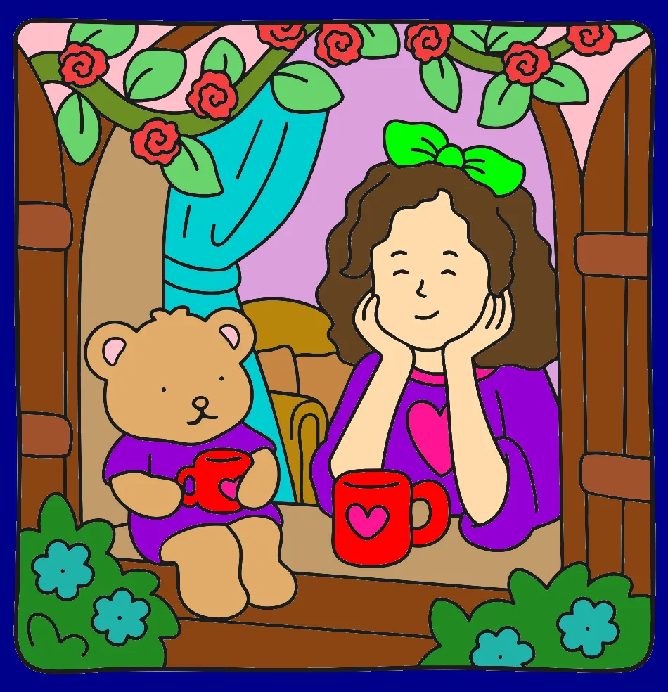 amizade linda – Desenho Colorido Online - Imagem Destacada