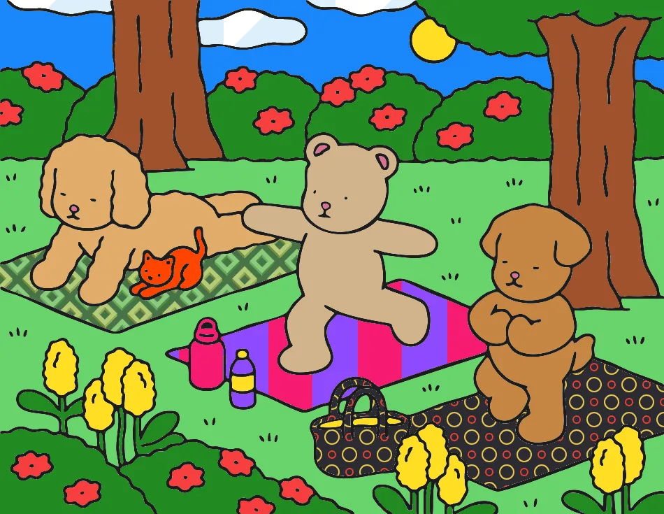 aula de yoga – Desenho Colorido Online - Imagem Destacada