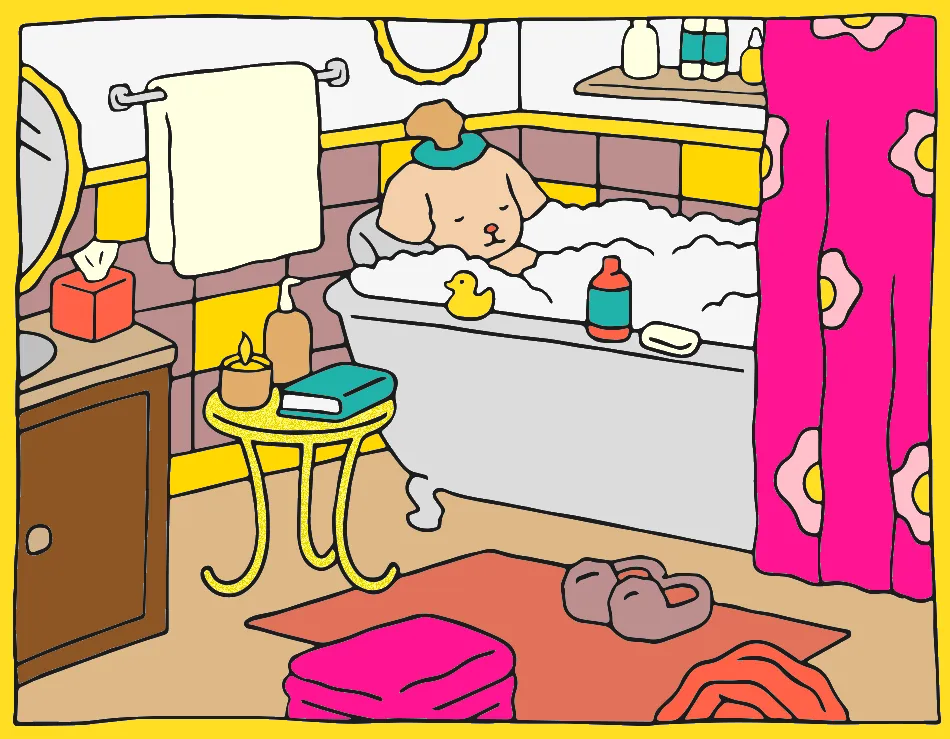 BANHO RELAICHEITO – Desenho Colorido Online - Imagem Destacada