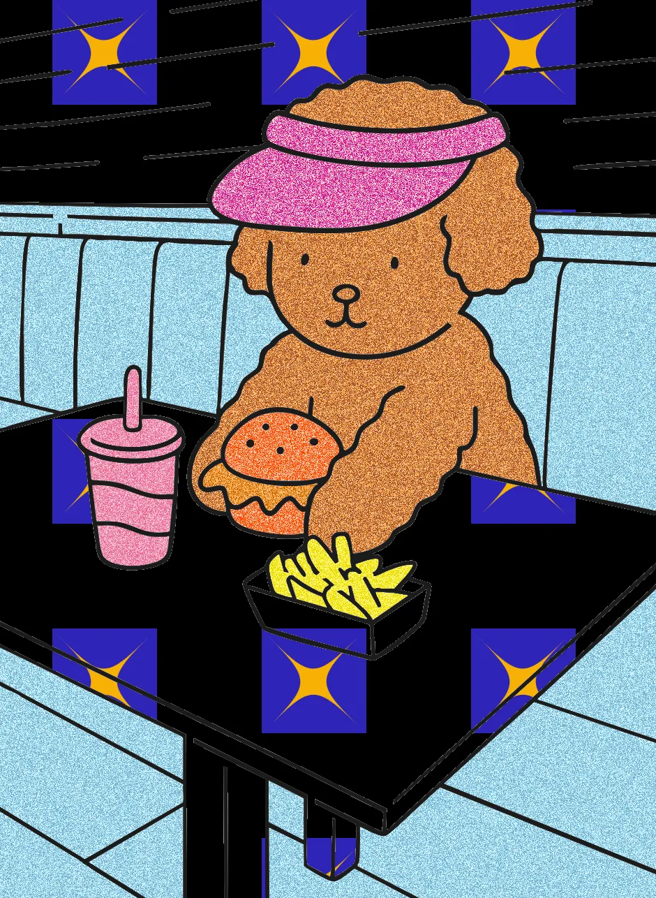 Beleza da lanchonete – Desenho Colorido Online - Imagem Destacada