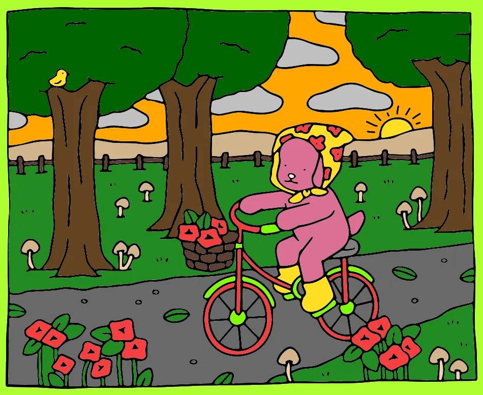 Bicicleta no Estilo – Desenho Colorido Online - Imagem Destacada